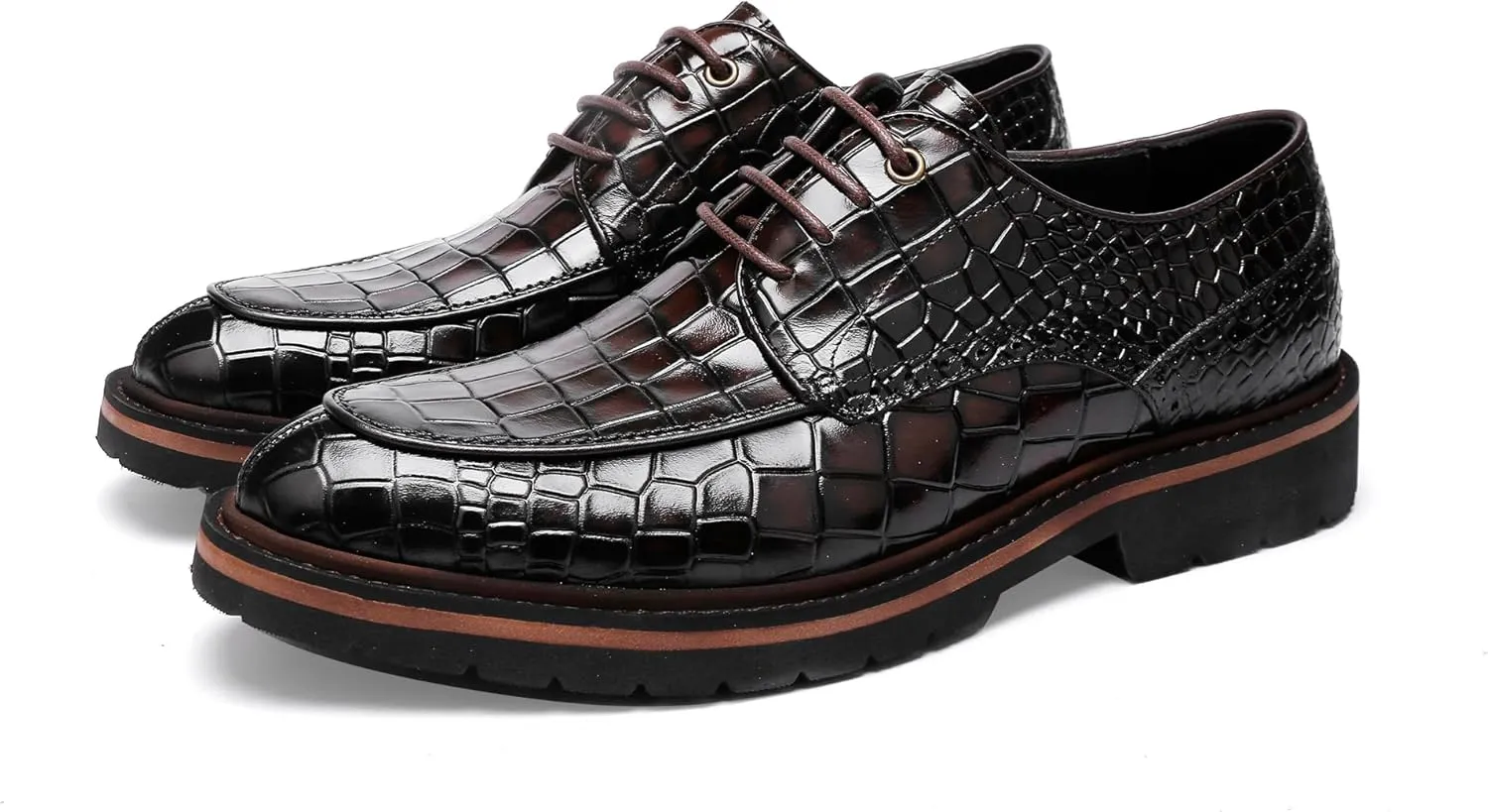 Men's Dress Shoes Genuine Leather Oxfords Luxury Formal Business Suit Shoes Wingtip Brogue Handcrafted