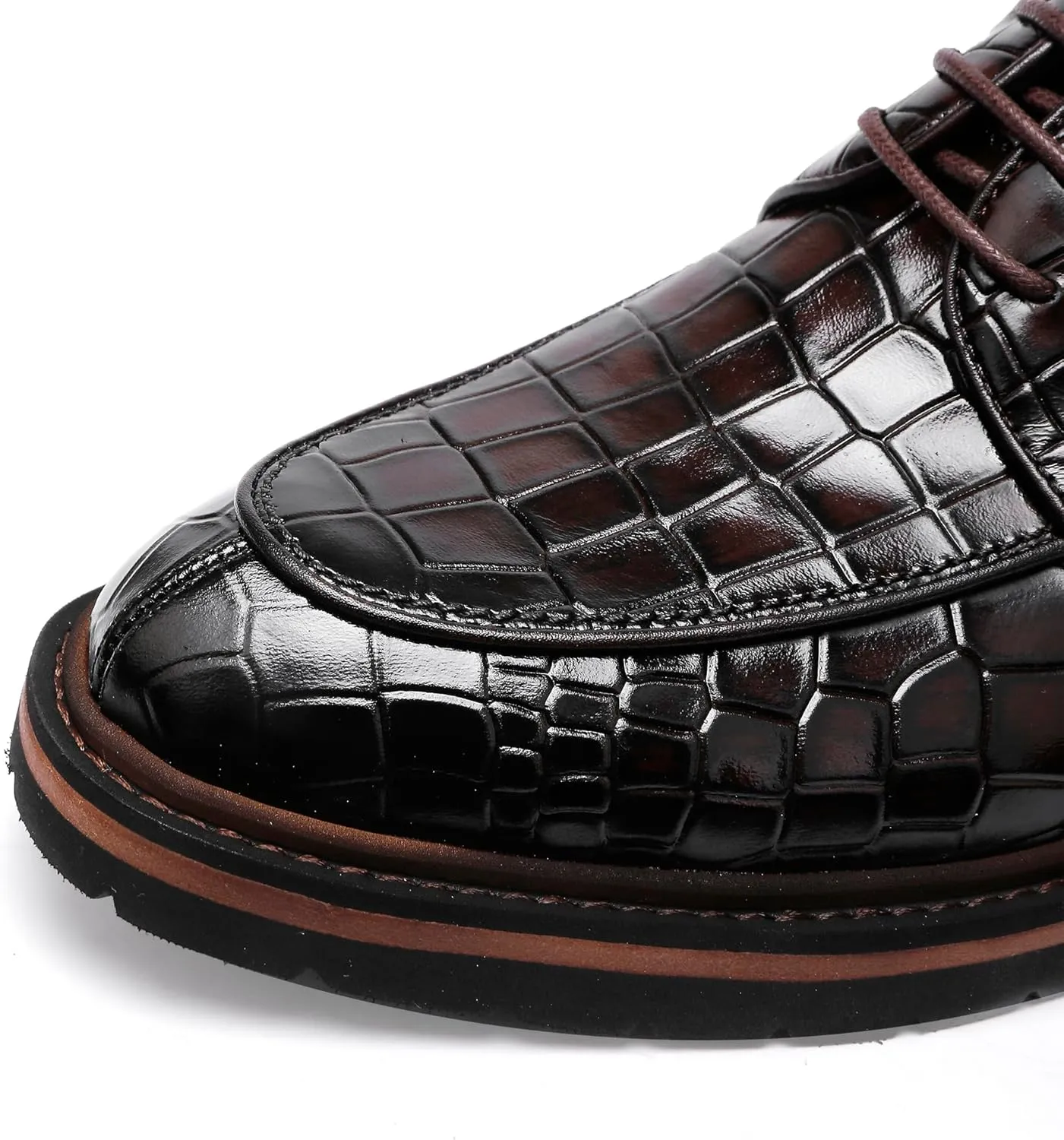 Men's Dress Shoes Genuine Leather Oxfords Luxury Formal Business Suit Shoes Wingtip Brogue Handcrafted