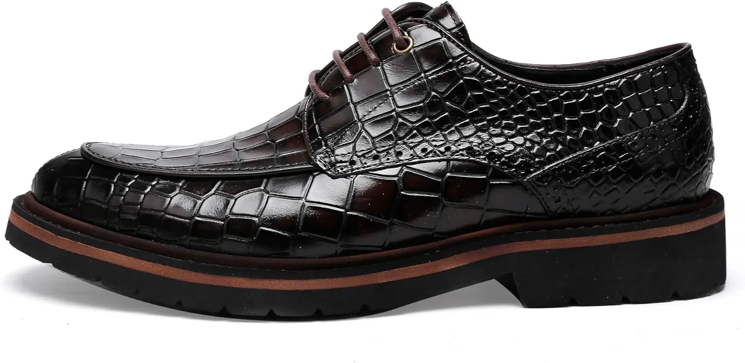 Men's Dress Shoes Genuine Leather Oxfords Luxury Formal Business Suit Shoes Wingtip Brogue Handcrafted