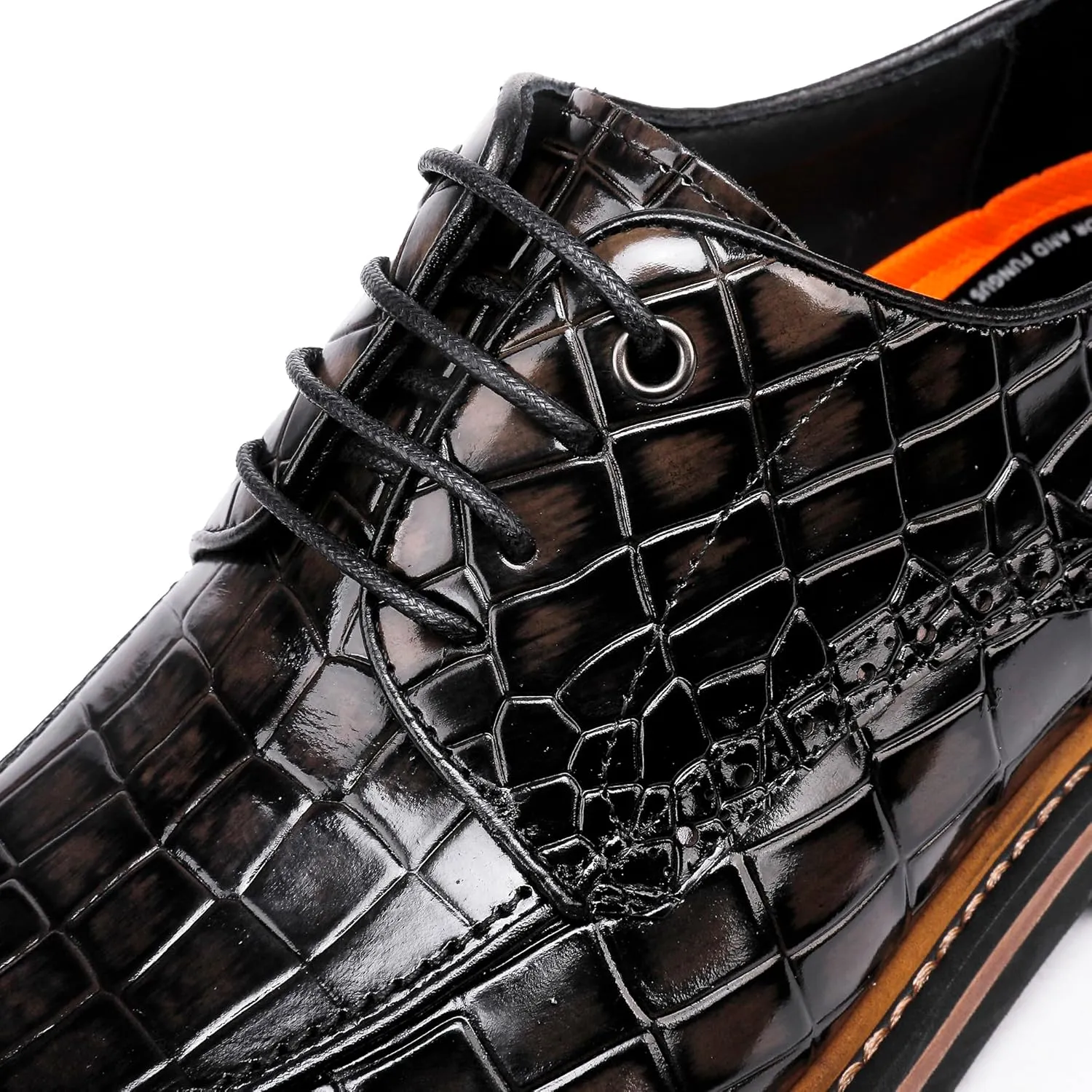 Men's Dress Shoes Genuine Leather Oxfords Luxury Formal Business Suit Shoes Wingtip Brogue Handcrafted