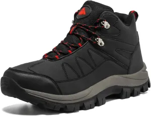 Men's Hiking Shoes, High Top, Hiking, Travel, Fashion, Leisure, Running, Big Size, Three Seasons (Color : Black, Size : 8)