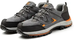 Men's Hiking Shoes, Ladies Hiking Shoes, Work Shoes, Anti-Smashing, Anti-Wearing, Non-Slip, Shock-Absorbing, Soft (Color : Gris, Size : 8.5)