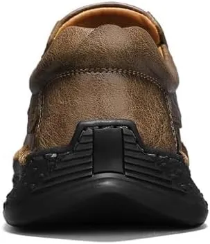 Mens Loafers Slip-on Casual Leather Shoes Flat Soft Driving Shoes for Men