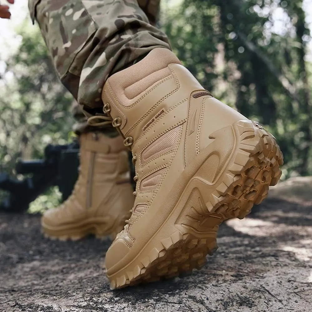 Men's Military Tactical Boots: Combat Hiking Shoes Lightweight