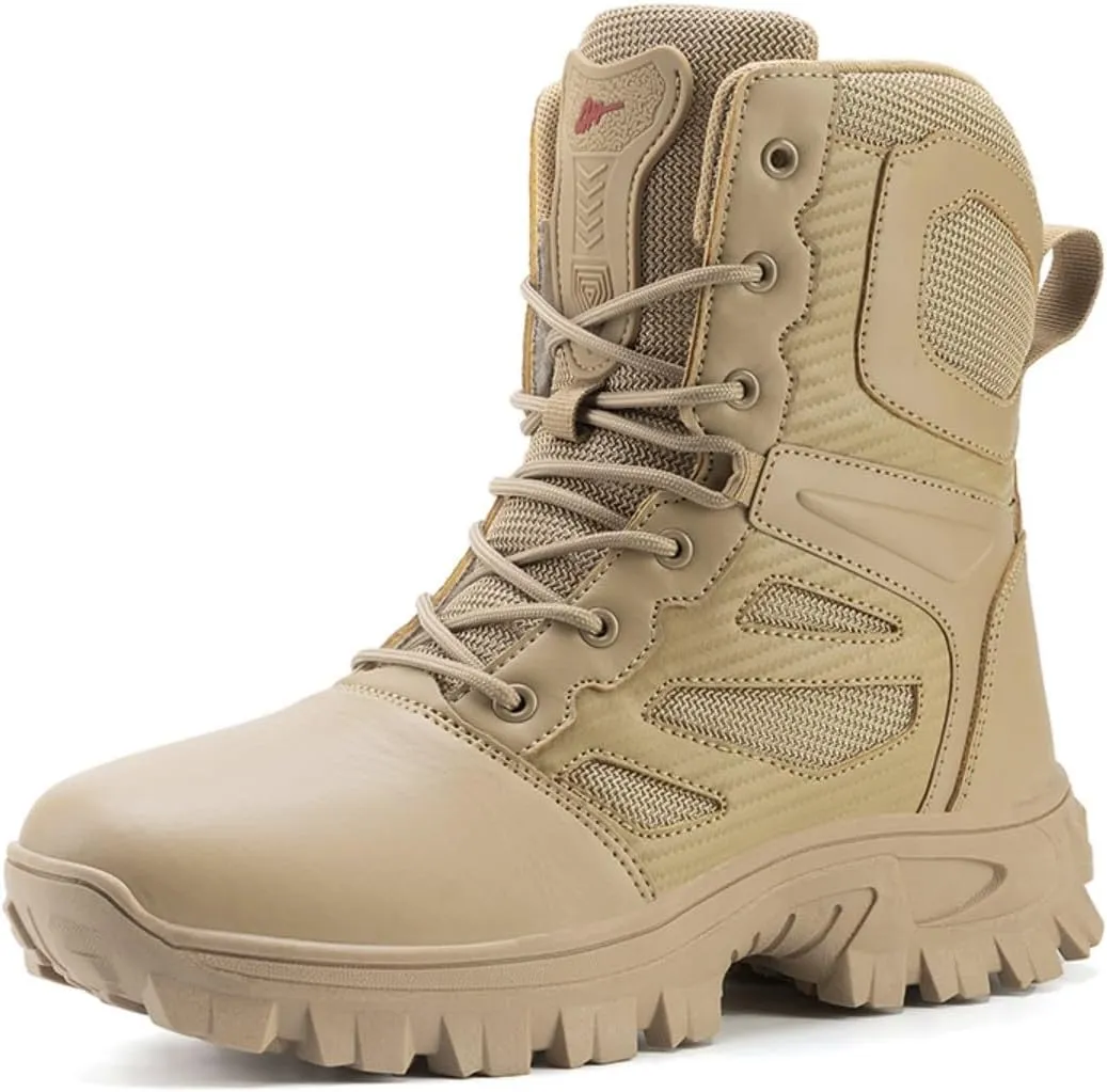 Men's Military Tactical Boots: Combat Hiking Shoes Lightweight