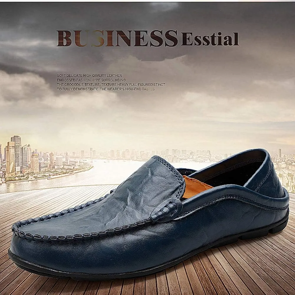 Men's Penny Loafers Moccasin Driving Shoes Slip On Flats Boat Shoes