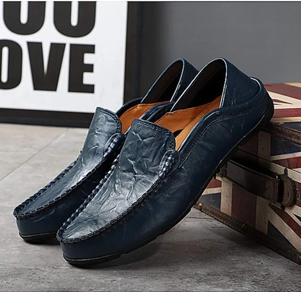 Men's Penny Loafers Moccasin Driving Shoes Slip On Flats Boat Shoes