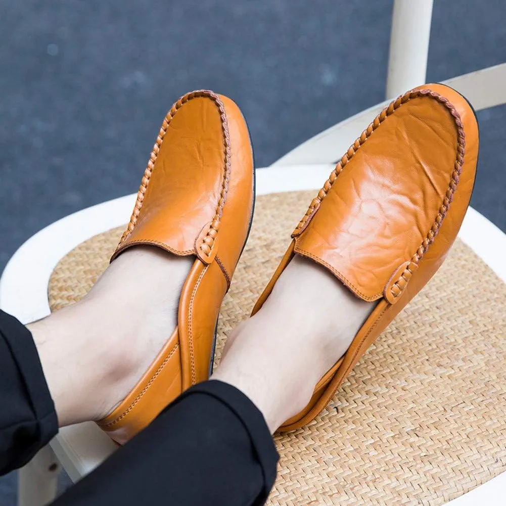 Men's Penny Loafers Moccasin Driving Shoes Slip On Flats Boat Shoes