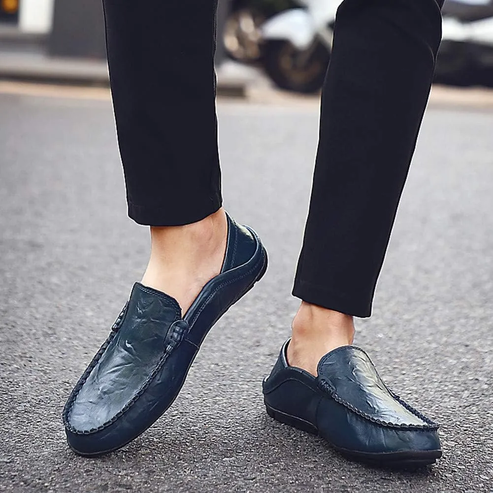 Men's Penny Loafers Moccasin Driving Shoes Slip On Flats Boat Shoes