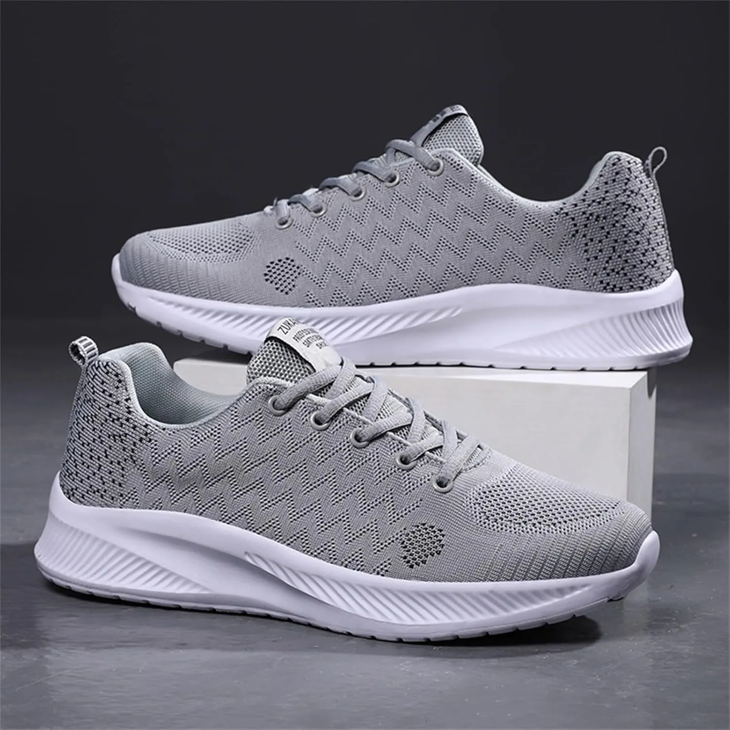 Mens Runnimg Shoes Men's Lightweight Breathable Sneakers Comfortable Lace Up Flat Non Slip Walking Shoe