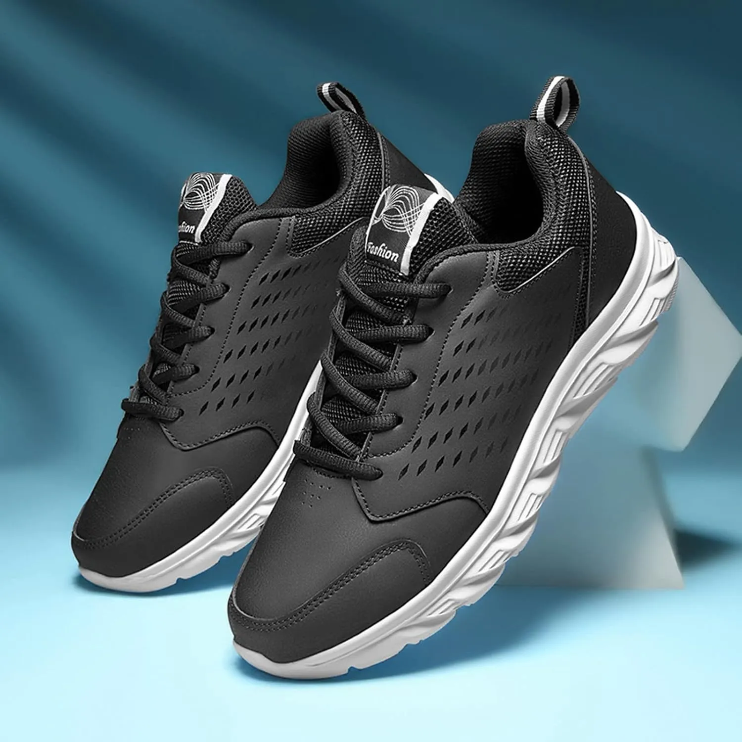 Mens Shoes Casual Leather Lace Up Solid Color Casual Fashion Simple Shoes Running Shoes Men's Suede Classic Sneaker