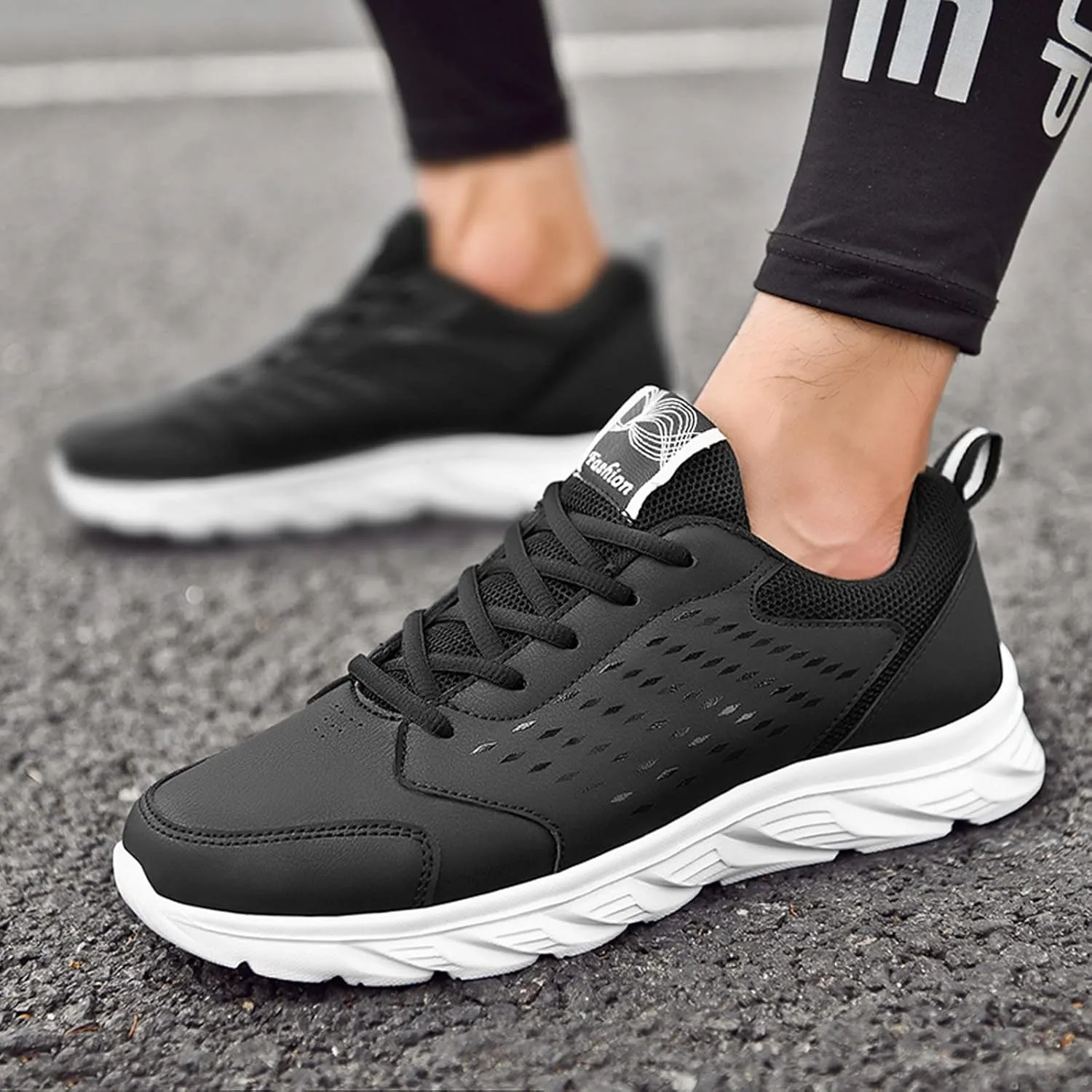 Mens Shoes Casual Leather Lace Up Solid Color Casual Fashion Simple Shoes Running Shoes Men's Suede Classic Sneaker