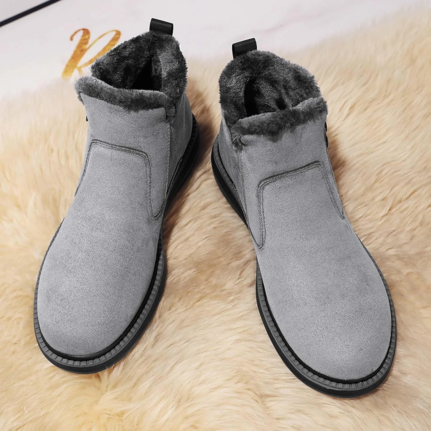 Men's Snow Boots - Winter Hiking Boots - Outdoor Non-Slip Casual Walking Sneakers