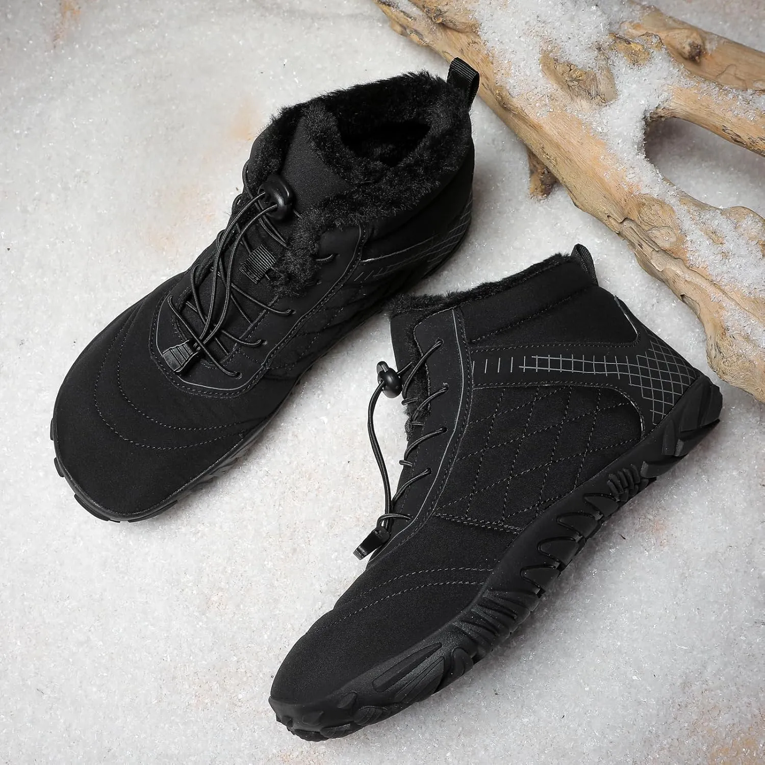 Mens Wide Shoes Toe Box Winter Cross Trainer Minimalist Anti Skid Shoes for Women Cotton Boots Sneakers Outdoor Ankle Boots Brown Black Green White