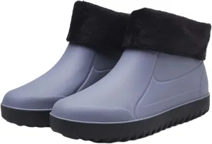 Mens Winter Boots Waterproof Snow Shoes Unisex Hiking Footwear Slip-On Ankle Booties High Top Womens Warm Slippers