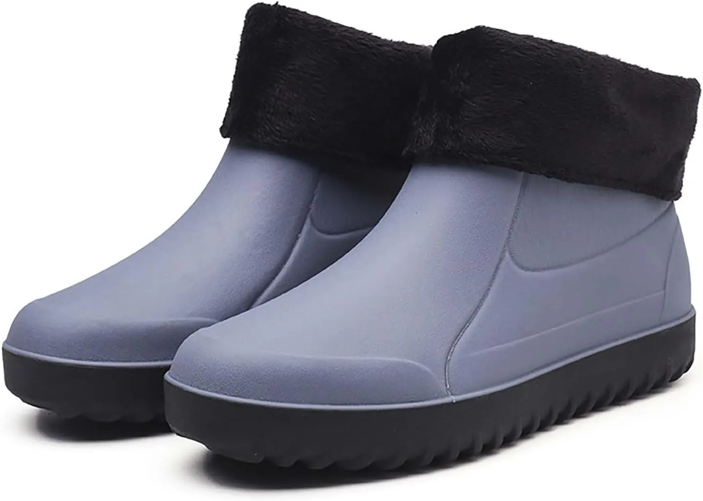Mens Winter Boots Waterproof Snow Shoes Unisex Hiking Footwear Slip-On Ankle Booties High Top Womens Warm Slippers