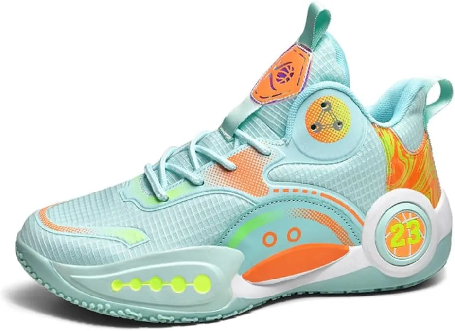 Men's Women's Basketball Shoes High Top Ultra-Light Fashion Anti Slip Breathable Sneakers