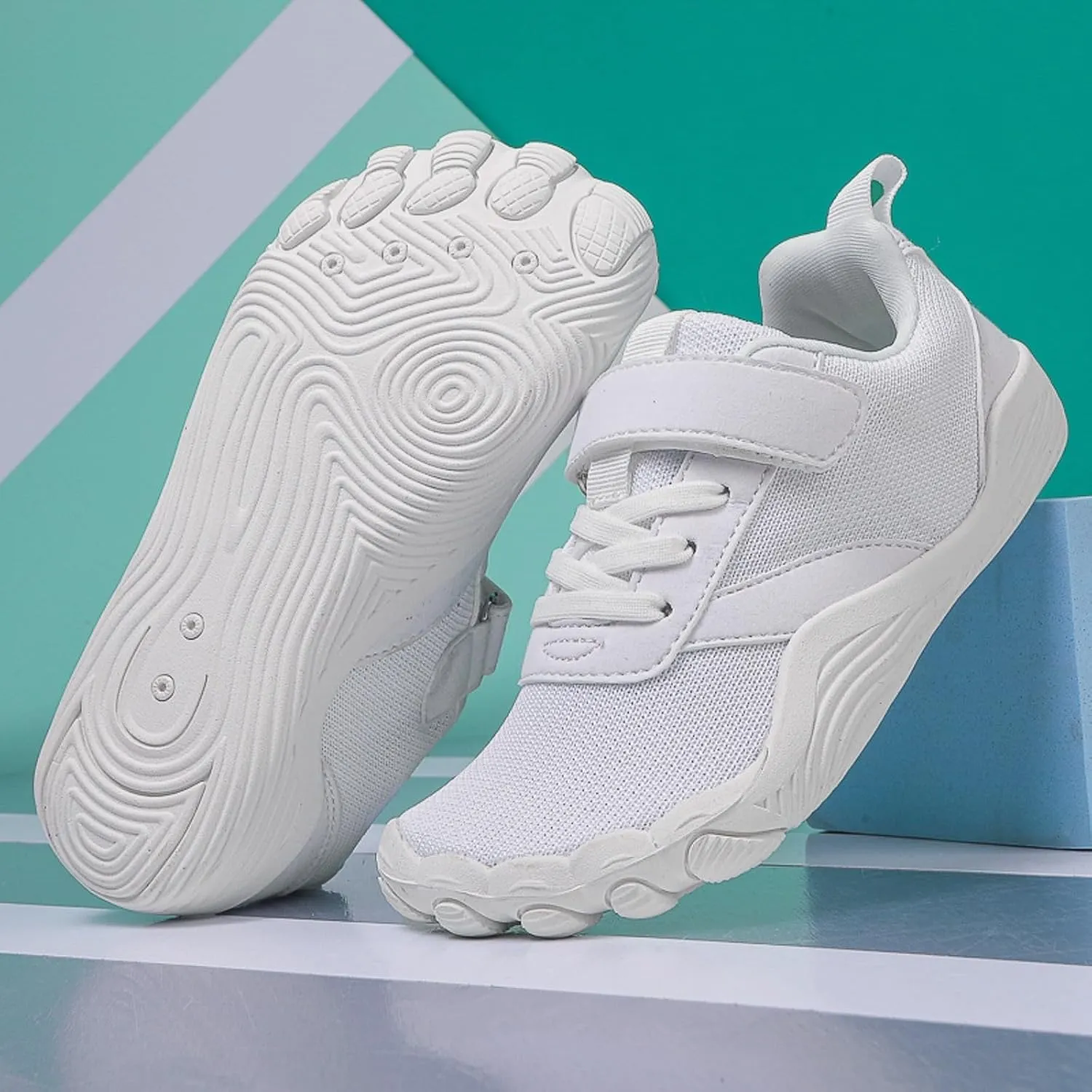 Mesh Breathable Sneakers for Childrens No Lace Outdoor Running Sport Shoes Kids Boys Girls Non Slip Lightweight Shoes