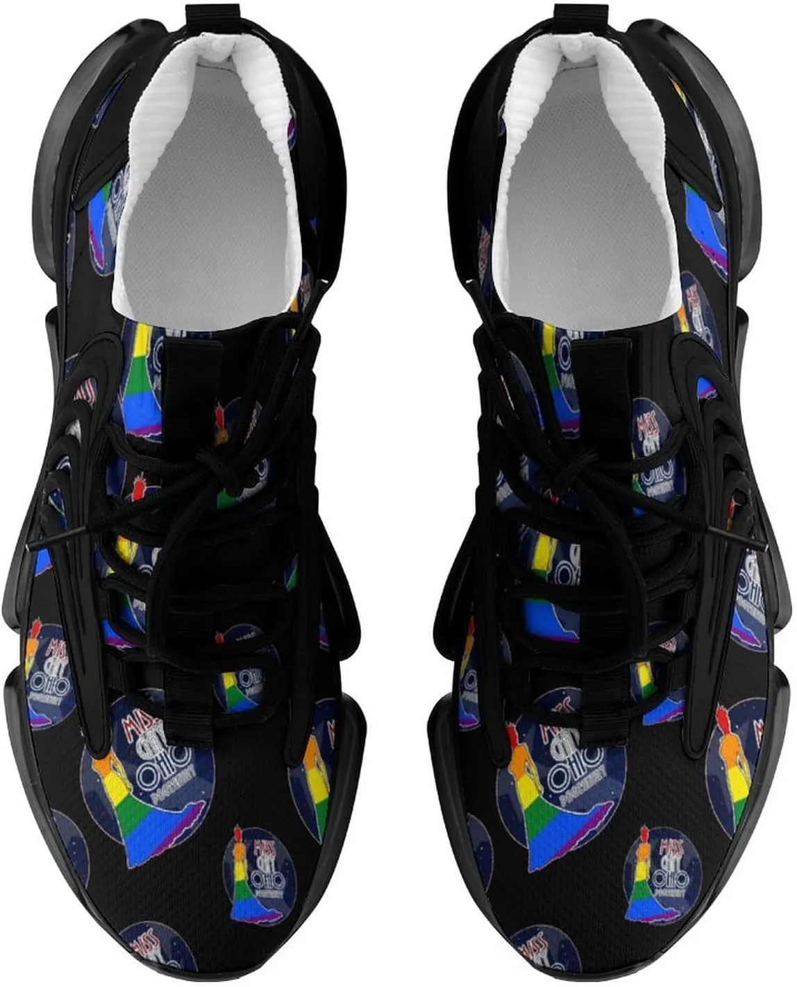 Miss Gay Ohio Walking Shoes for Men Lightweight Tennis Fashion Elastic Sports Shoes Cushion Basketball Shoes