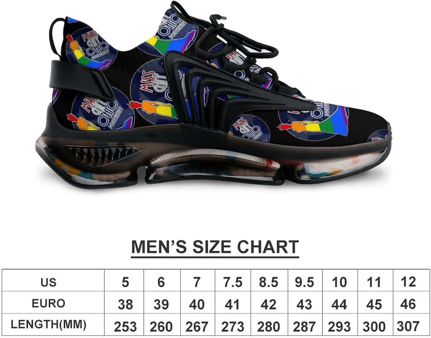 Miss Gay Ohio Walking Shoes for Men Lightweight Tennis Fashion Elastic Sports Shoes Cushion Basketball Shoes