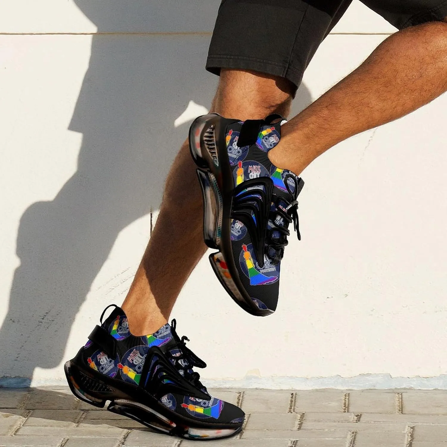 Miss Gay Ohio Walking Shoes for Men Lightweight Tennis Fashion Elastic Sports Shoes Cushion Basketball Shoes