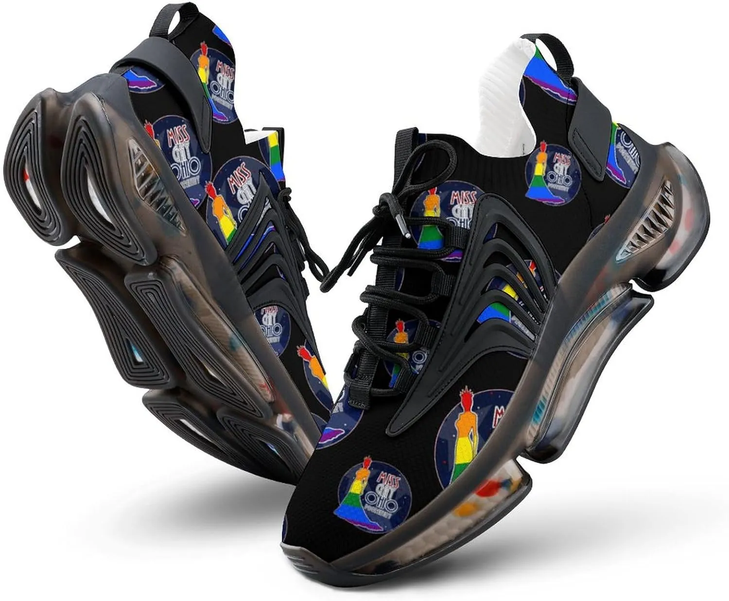 Miss Gay Ohio Walking Shoes for Men Lightweight Tennis Fashion Elastic Sports Shoes Cushion Basketball Shoes