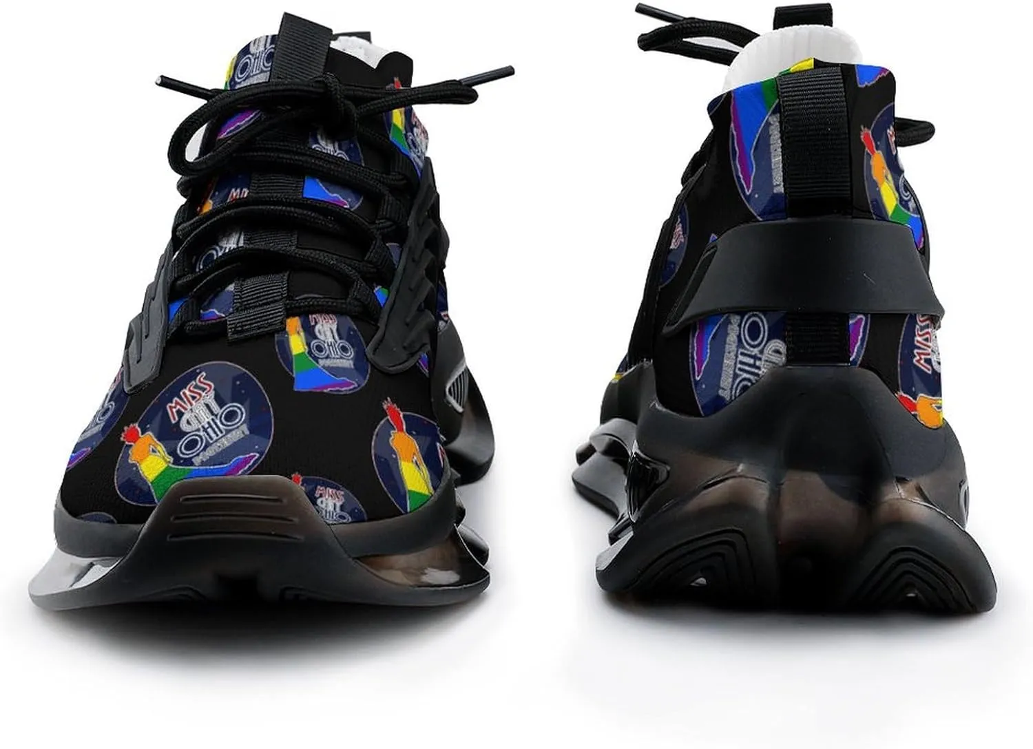 Miss Gay Ohio Walking Shoes for Men Lightweight Tennis Fashion Elastic Sports Shoes Cushion Basketball Shoes