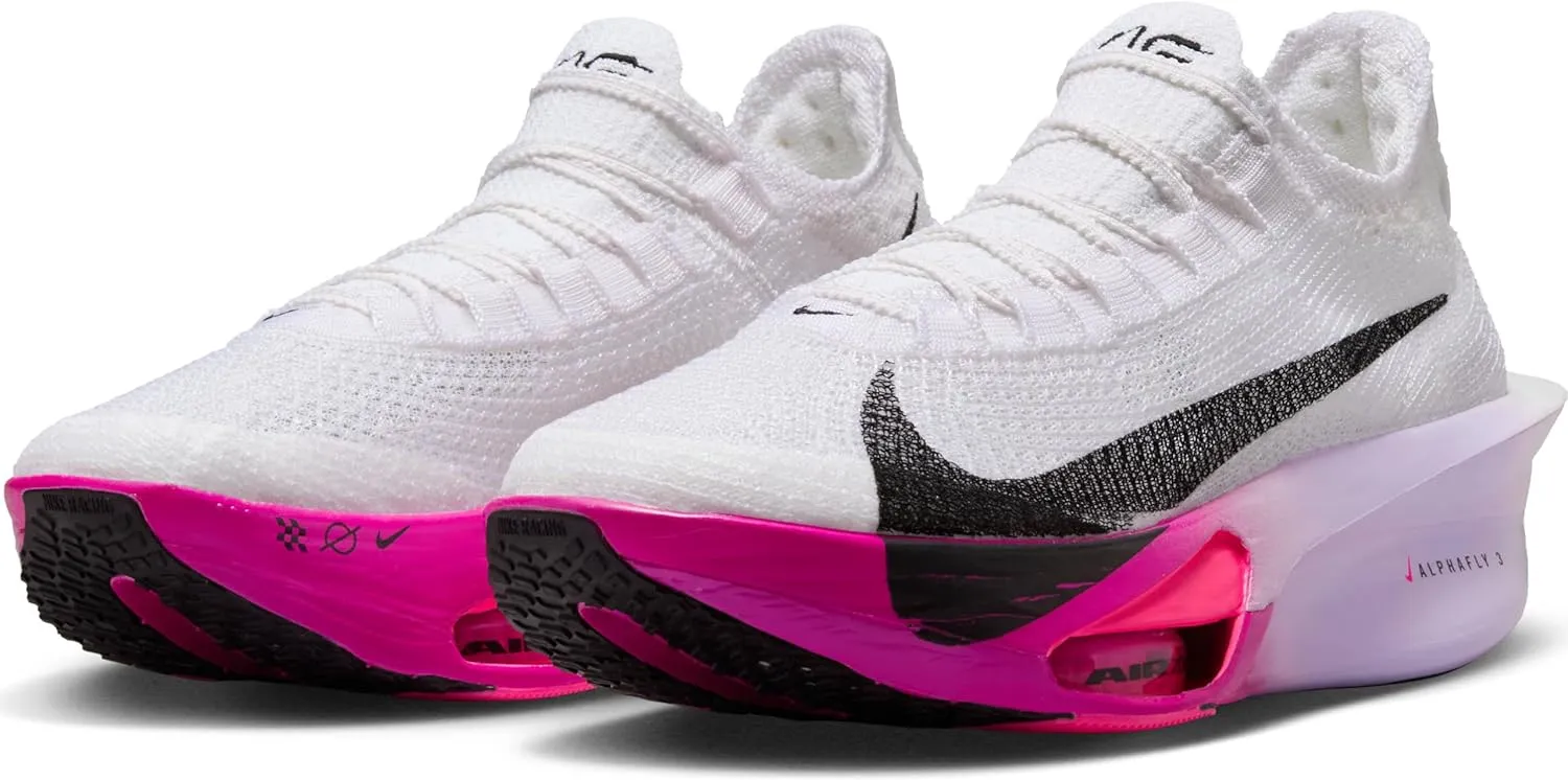 Nike Alphafly 3 Women's Road Racing Shoes (FD8315-100, White/Purp)