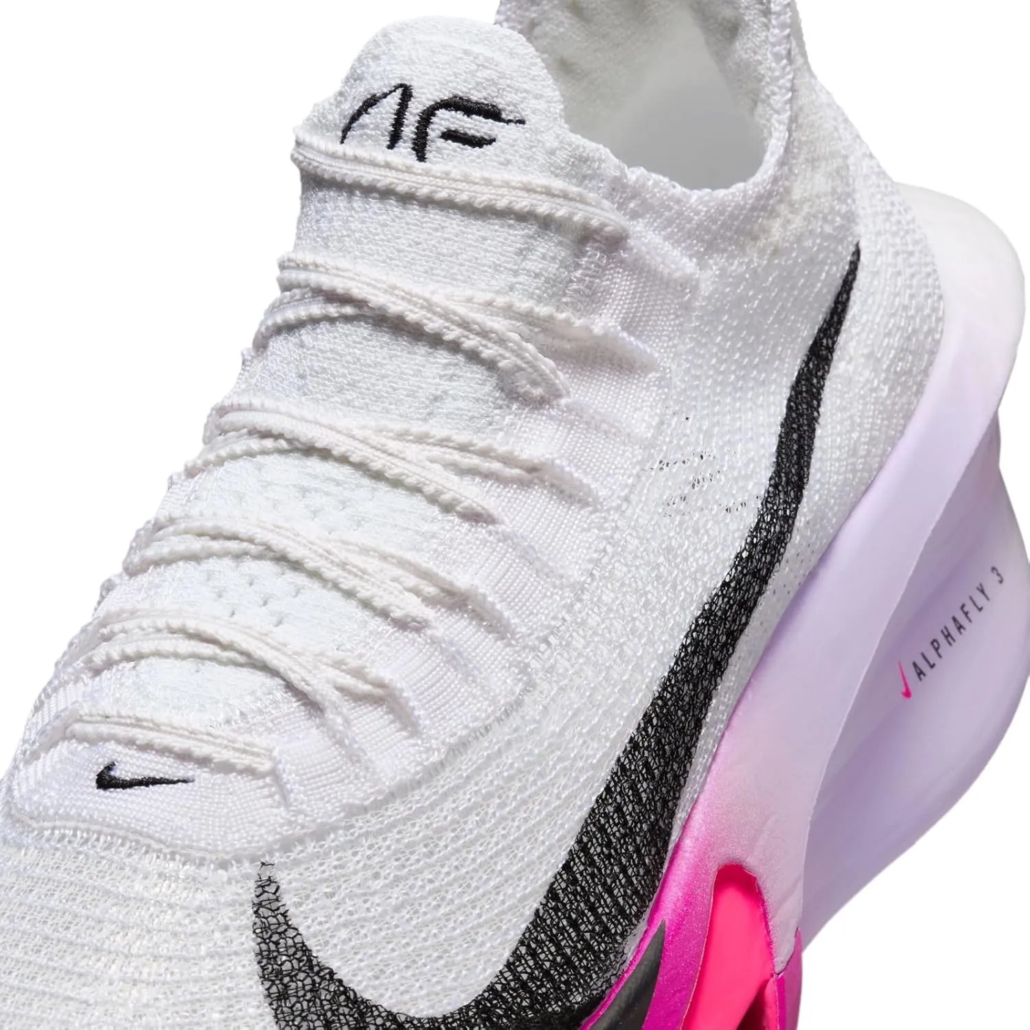 Nike Alphafly 3 Women's Road Racing Shoes (FD8315-100, White/Purp)