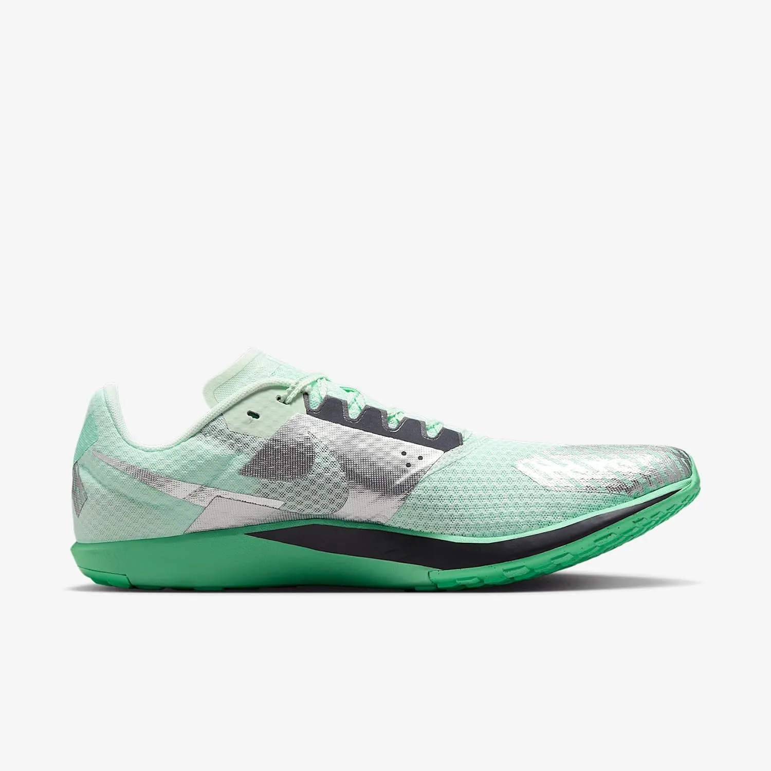 Nike Rival Waffle 6 Road and Cross-Country Racing Shoes (DX7998-300, Barely Green/Green Glow/Mint Foam/Metallic Silver)