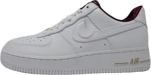 Nike Womens WMNS Air Force 1 Shoes, White/White-Team Red, 10 M US