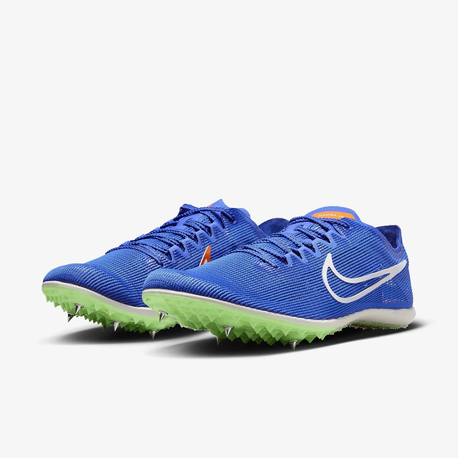 Nike Zoom Mamba 6 Track & Field Distance Spikes, 4.5, White/Black