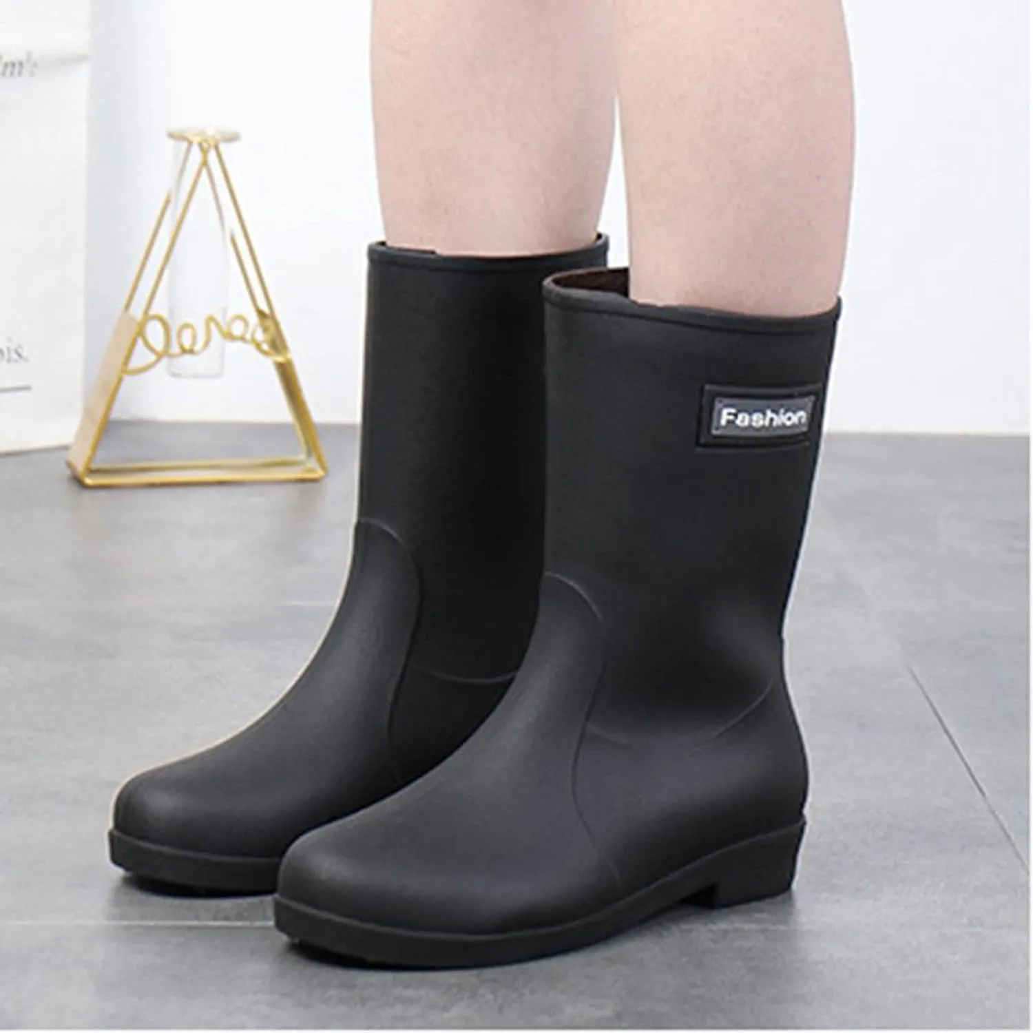 NLOMOCT Rain Boots for Women Mid Calf Rain Boots Waterproof Rubber Boots Short Garden Shoes Ankle Rain Shoes Outdoor
