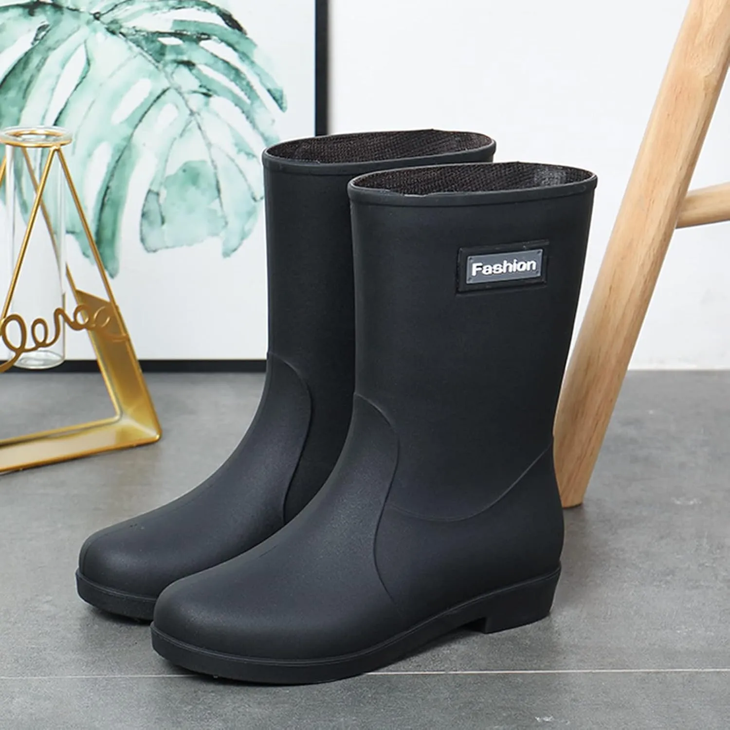NLOMOCT Rain Boots for Women Mid Calf Rain Boots Waterproof Rubber Boots Short Garden Shoes Ankle Rain Shoes Outdoor