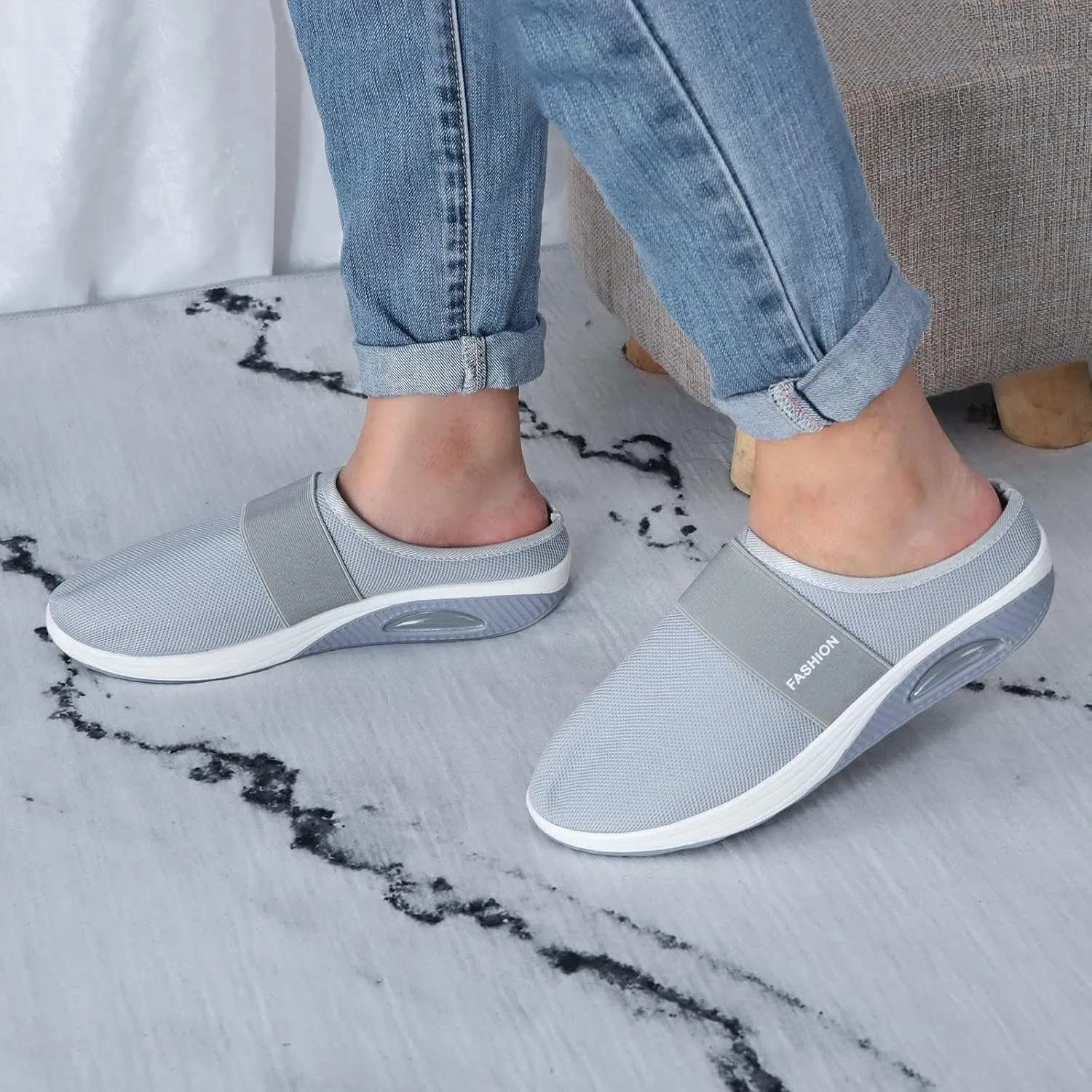 Non Slip Work Shoes Women Mesh Breathable Slip On Shoes Casual Men's Fashion Sneakers Running Lightweight Tennis White Tennis Shoe Loafers Dress Shoe