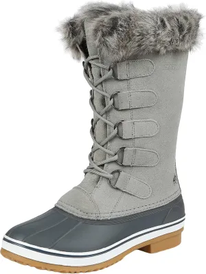 Northside Womens Katsura Snow Boot Waterproof Insulated Winter Boots Faux Fur Collar D-Ring Speed Lacing System Footwear with Washable EVA Insole