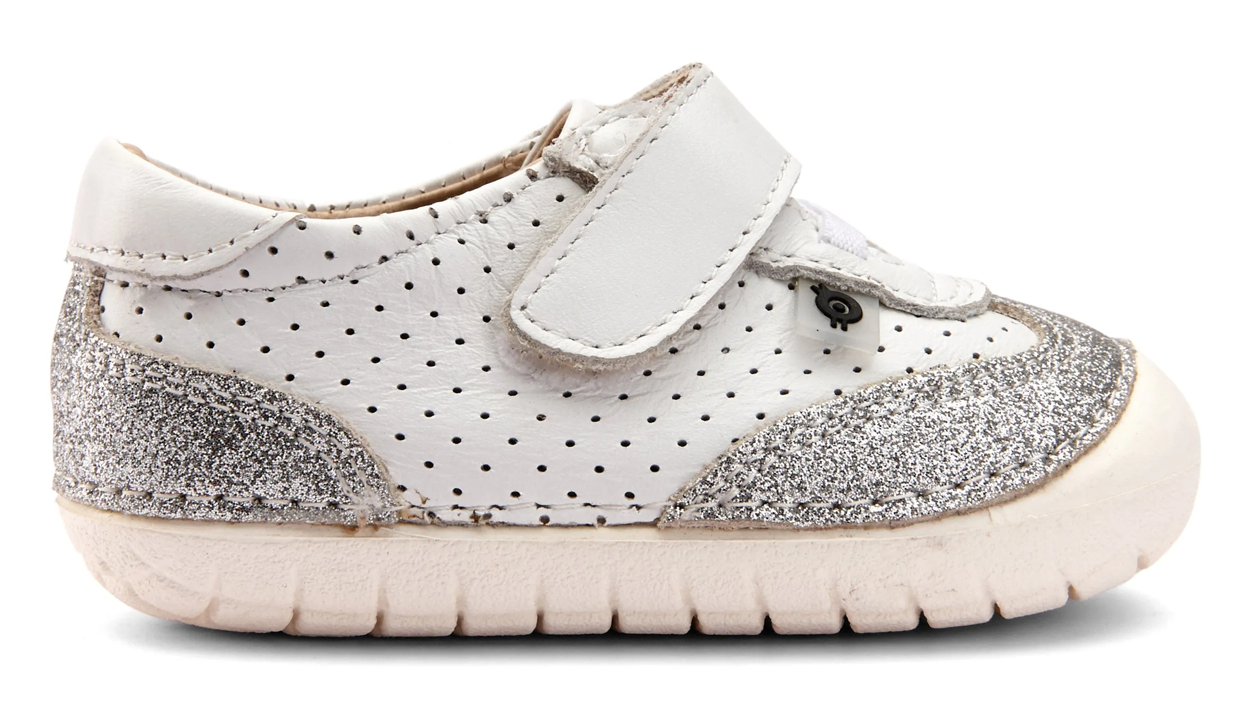 Old Soles Girl's Prize Pave Sneakers - Snow/Glam Argent