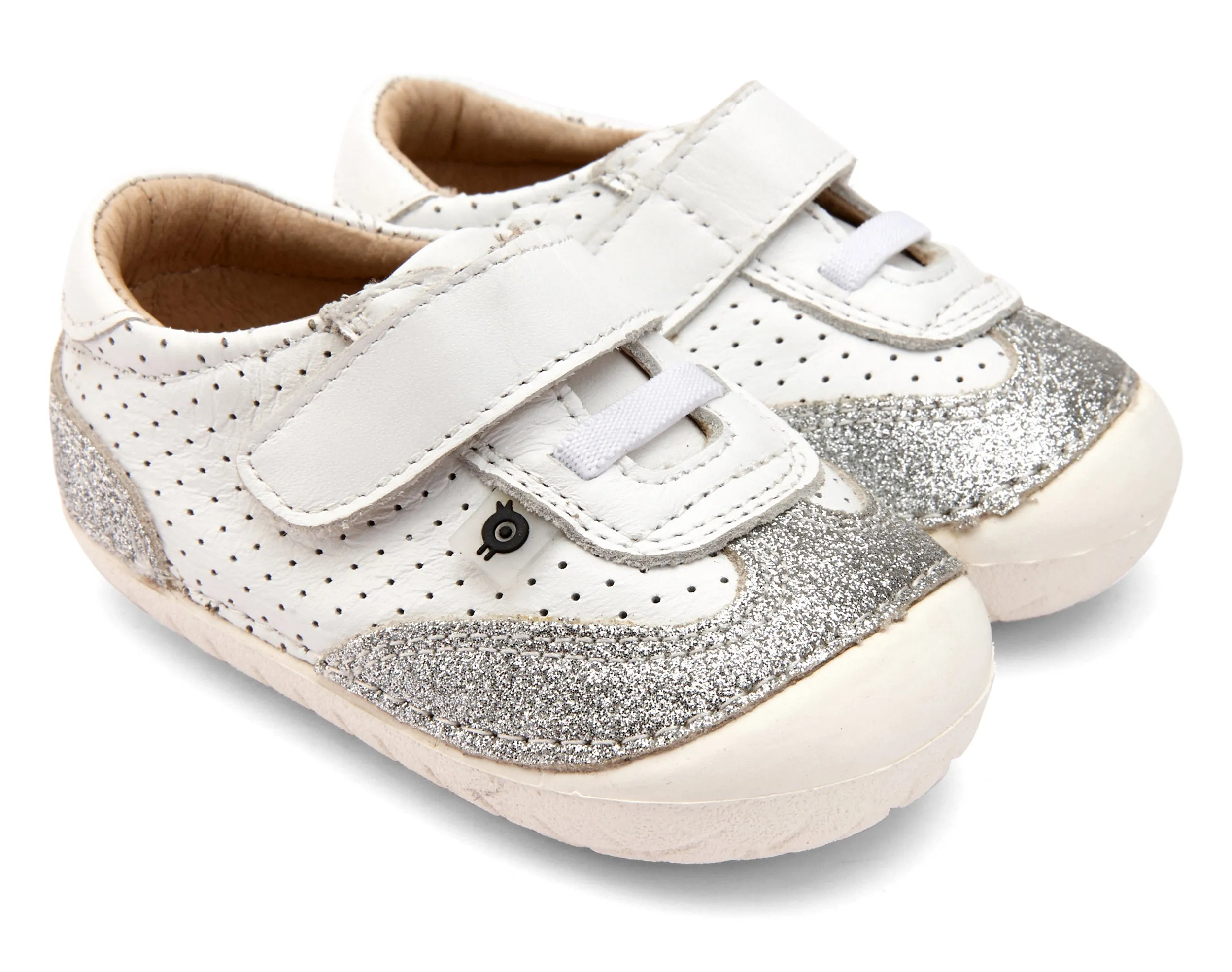 Old Soles Girl's Prize Pave Sneakers - Snow/Glam Argent