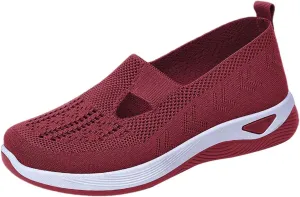 Orthopedic Slip On Loafers for Women with Arch Support Comfortable Walking Shoes Casual Sneakers for Plantar Fasciitis Foot Heel Pain Relief Swollen Feet