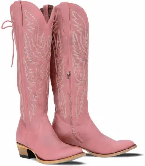 Over the Knee Cowboy Boots for Women Adjustable Thigh High Cowgirl Boots
