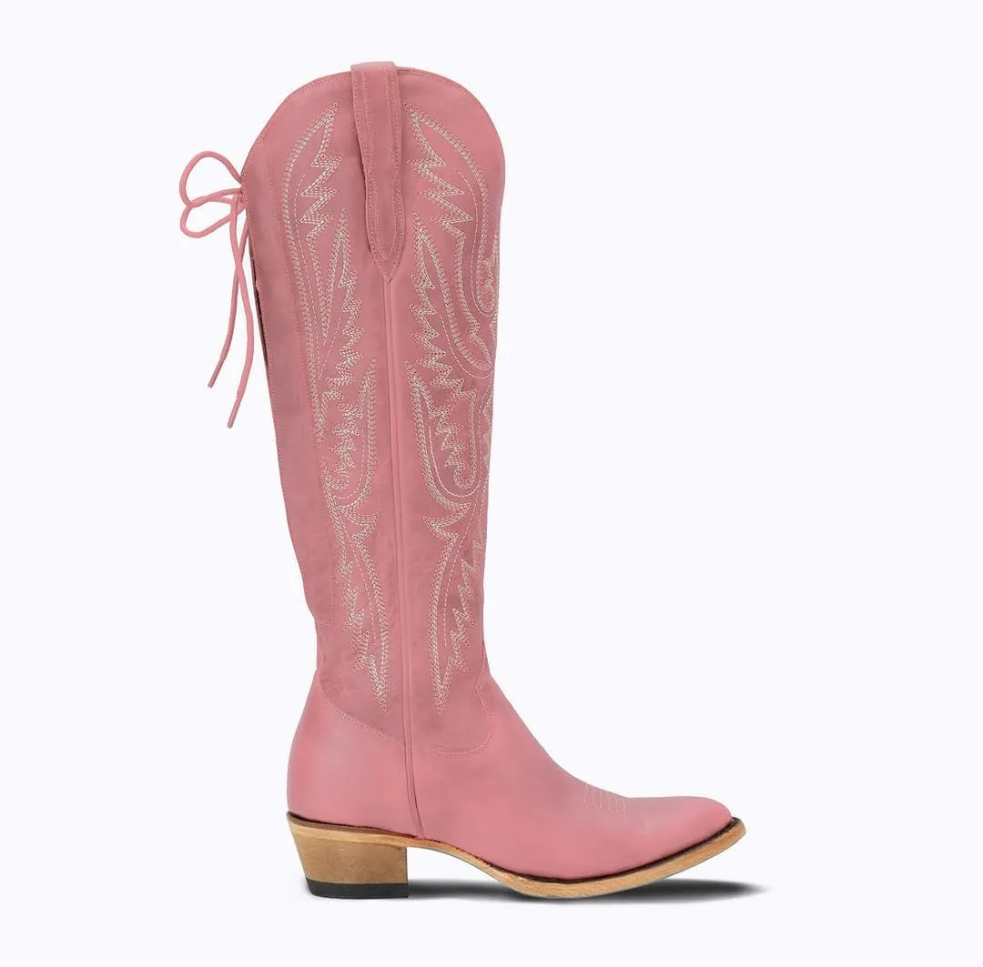 Over the Knee Cowboy Boots for Women Adjustable Thigh High Cowgirl Boots