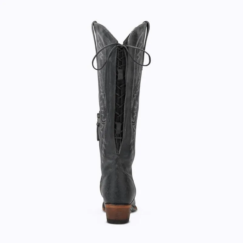 Over the Knee Cowboy Boots for Women Adjustable Thigh High Cowgirl Boots