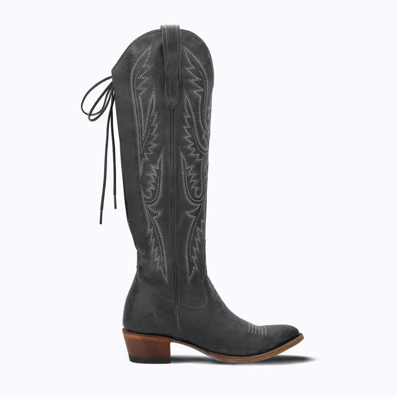Over the Knee Cowboy Boots for Women Adjustable Thigh High Cowgirl Boots