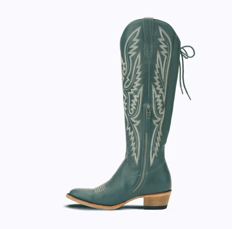 Over the Knee Cowboy Boots for Women Adjustable Thigh High Cowgirl Boots