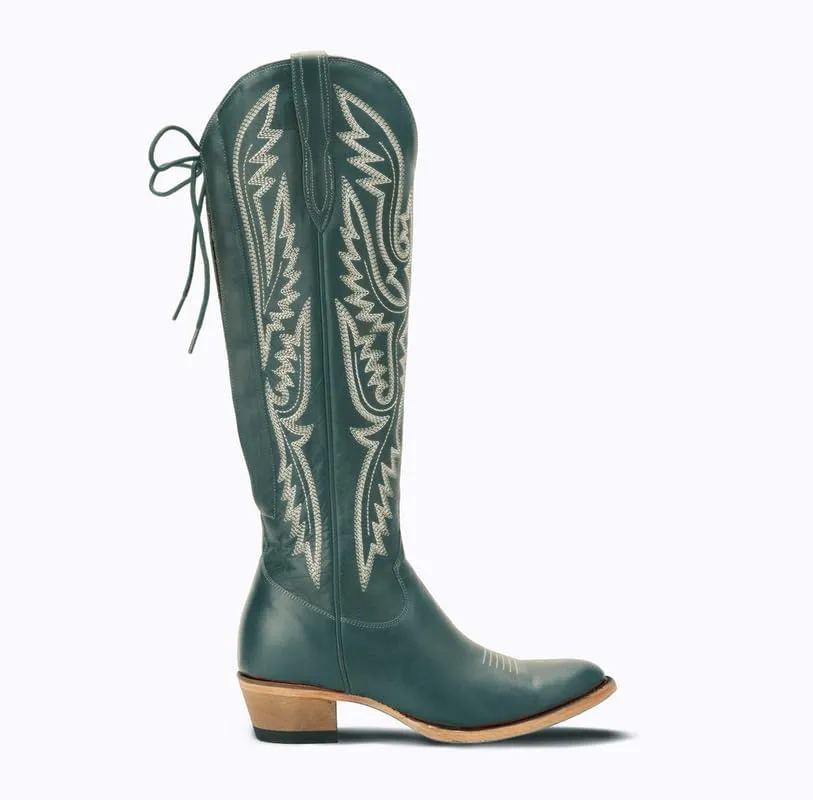 Over the Knee Cowboy Boots for Women Adjustable Thigh High Cowgirl Boots