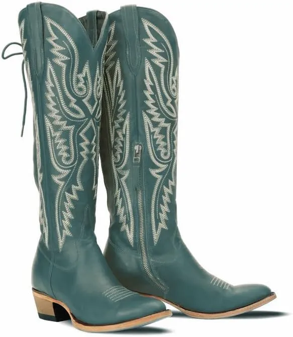 Over the Knee Cowboy Boots for Women Adjustable Thigh High Cowgirl Boots