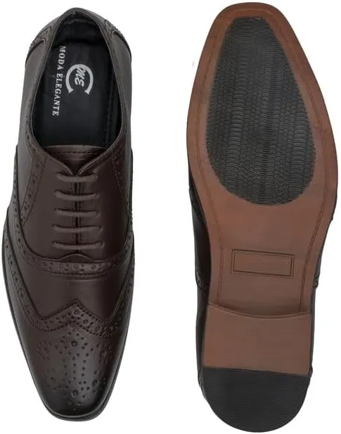 Oxford Shoes for Men Brogue Office Formal Shoes with Lace Handcrafted Luxurious & Comfortable Men's Oxfords