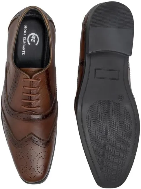 Oxford Shoes for Men Brogue Office Formal Shoes with Lace Handcrafted Luxurious & Comfortable Men's Oxfords