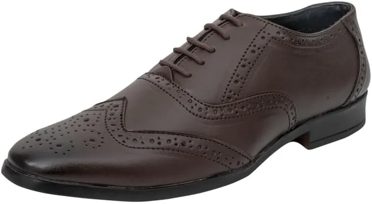 Oxford Shoes for Men Brogue Office Formal Shoes with Lace Handcrafted Luxurious & Comfortable Men's Oxfords
