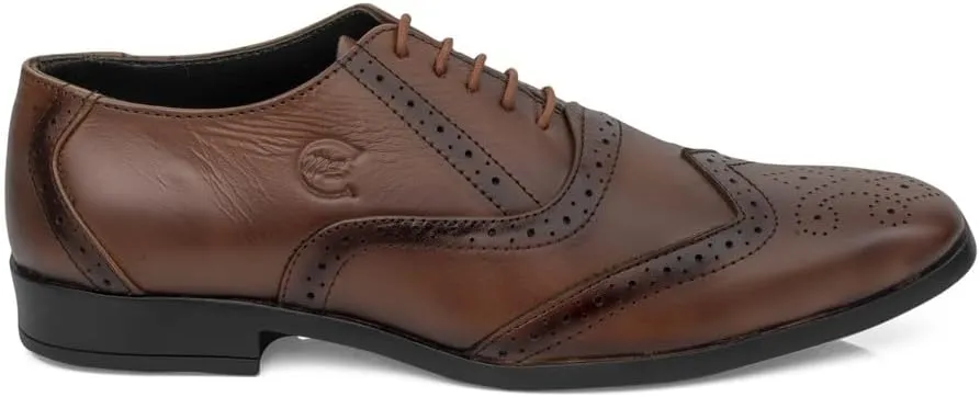 Oxford Shoes for Men Brogue Office Formal Shoes with Lace Handcrafted Luxurious & Comfortable Men's Oxfords